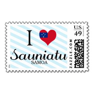 I Love Sauniatu, Samoa Stamps