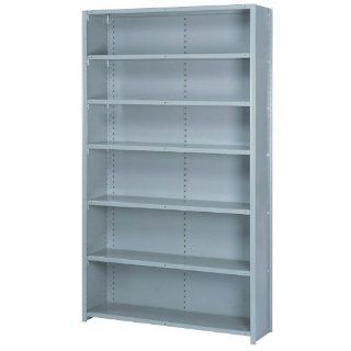 Lyon PP8392SH 8000 Series Closed Shelving Starter with 7 Heavy Duty Shelves, 48" Width x 18" Depth x 84" Height, Putty