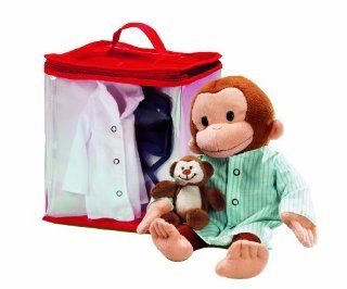 Russ Applause10" Curious George Dress up Travel Tote with Doctor and Pajama Outfits Toys & Games