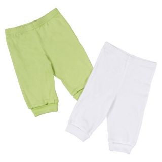 Gerber Newborn 2 Pack Pant   Green/White 0 3 M