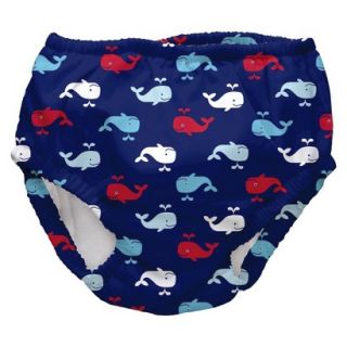 I Play Infant Boys Whale Swim Diaper   Blue XL