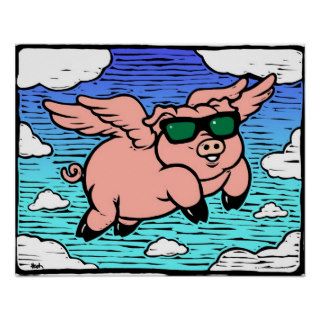 Flying Pig Print
