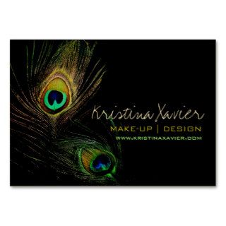Photography Colorful Peacock Feathers Profile Card Business Cards