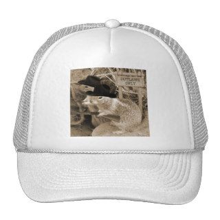 Squirrel Outlaws In The Old West Trucker Hats