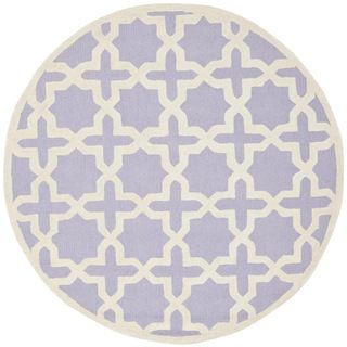 Safavieh Handmade Moroccan Cambridge Lavender Wool Rug (6' Round) Safavieh Round/Oval/Square