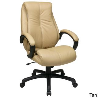 Office Star Products Work Smart High Back Deluxe Coated Leather Executive Chair Office Star Products Executive Chairs