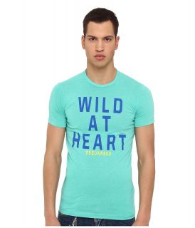 DSQUARED2 Wild at Heart Sexy Slim Fit Tee Mens T Shirt (Green)