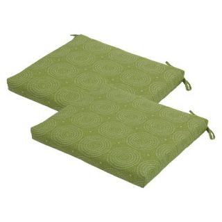 Threshold 2 Piece Outdoor Seat Cushion Set   Lime Circles