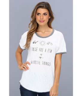 C&C California Favorite Things Ringer Tee Womens T Shirt (White)
