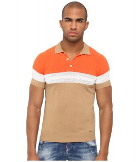 DSQUARED2 Mix Color Polo Mens Short Sleeve Pullover (Multi)