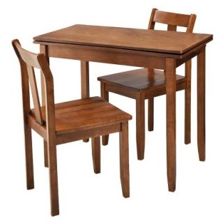 Dining Table Set Threshold 3 piece. Expandable Dining Set with Storage  