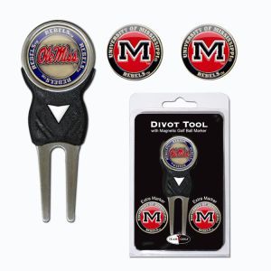 Mississippi Rebels Team Golf Divot Tool and Markers