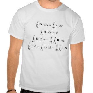 maxwell integral equations tshirts