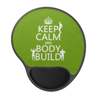 Keep Calm and Body Build (customizable) Gel Mousepad