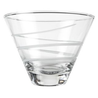 Rolf Glass Spiral Stemless Martini Glass Set of 4   12 oz