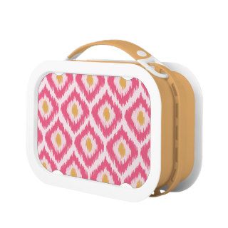 Pink Diamond Ikat Pattern Lunch Box