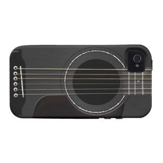 Acoustic Guitar Black iPhone 4/4S Covers
