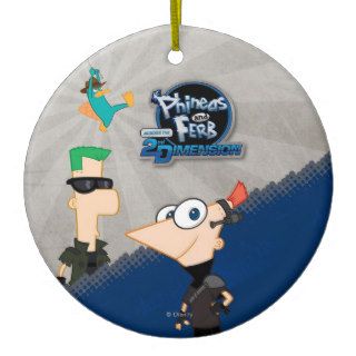 Phineas and Ferb   2D Christmas Tree Ornaments