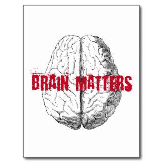 Brain Matters Funny Geek Graphic Postcard