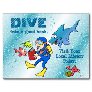 Dive Into A Good Book Postcards