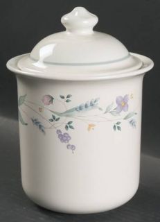 Pfaltzgraff April  Sugar Canister & Lid, Fine China Dinnerware   Stoneware, Flor