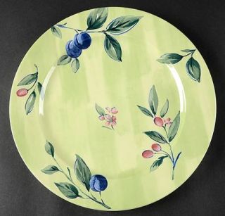 Nikko Summer Dance 12 Chop Plate/Round Platter, Fine China Dinnerware   Green B