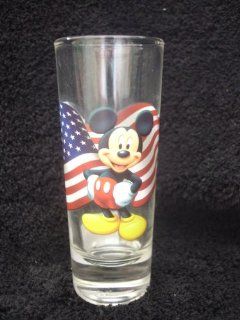 Disney's "Mickey Mouse with Flag" Straight sided Shot Glass  