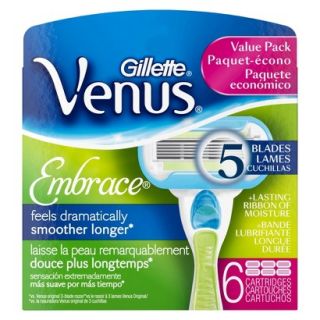 Gillette Venus Embrace Womens Razor Blade Refills 6 Count