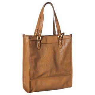 Merona Perforated Tote Handbag   Tan