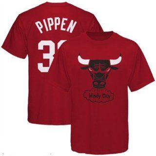 Scottie Pippen Chicago Bulls Red Big & Tall Jersey Name And Number T Shirt 5X Large  Clothing
