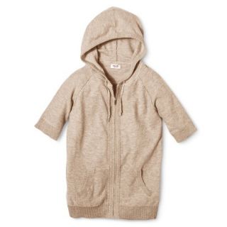 Mossimo Supply Co. Juniors Zip Hoodie Sweater   Dry Grass M(7 9)