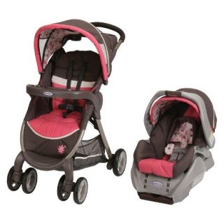 Travel System Stroller Graco FastAction Fold Classic Connect, Brown/Pink