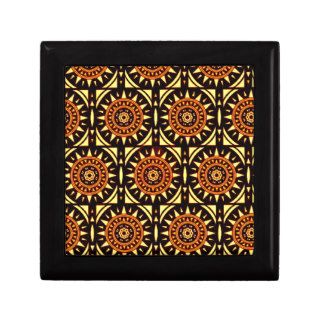 Tiles Aztec Iznik Ethnic Tribal Mosaic Morocco Sun Jewelry Box