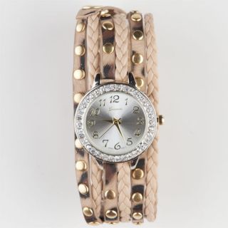 Leopard Studded Wrap Watch Leopard One Size For Women 219308435