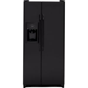 GE 32 in. W 20 cu. ft. Side by Side Refrigerator in Black GSS20GEWBB