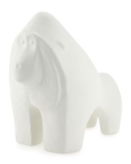 Modern Ceramic Gorilla Statue, White