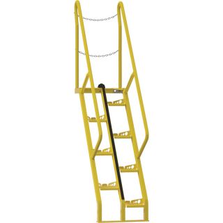 Vestil Alternating Tread Stairs   8 Steps, 56� Step Angle, Model ATS 5 56