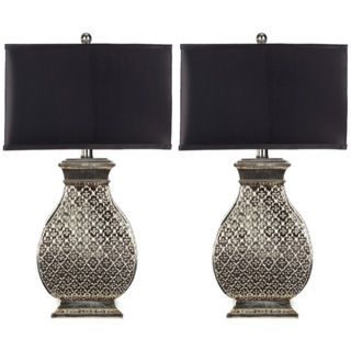 Indoor 1 light Royal Spain Silver Finish Table Lamps (Set of 2) Safavieh Lamp Sets