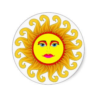 the summer solstice round sticker