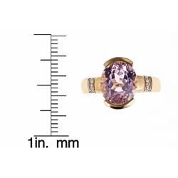 D'Yach 14k Yellow Gold Kunzite and Diamond Fashion Ring D'Yach Gemstone Rings