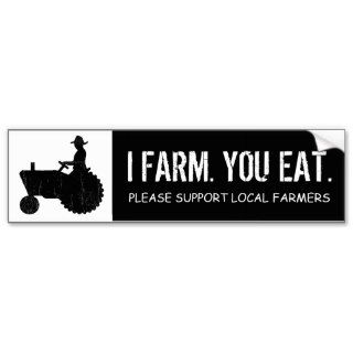 Slow Tractor  Funny Farmer  Chugga Luggin Bumper Sticker
