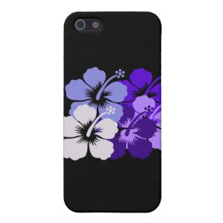 mixed blue hibiscus design covers for iPhone 5