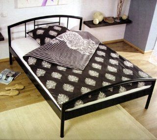 Modernes Metallbett 140 x 200 Bett Doppelbett schwarz Küche & Haushalt