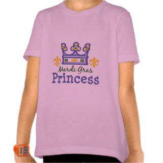 Mardi Gras Princess Kids Ringer T shirt