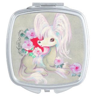Chinese Crested Cute Puppy Dog Mirror For Makeup