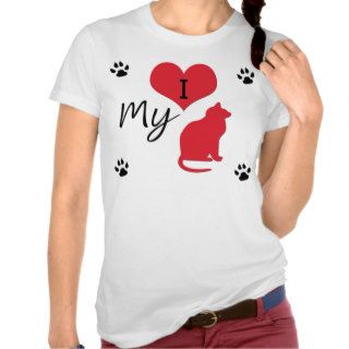 I Love My Cat Pet T Shirt Design for Women