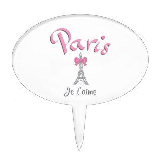 Paris   Je t'aime (I love you) Cake Toppers