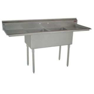 Griffin Products C Series Freestanding Stainless Steel 73x25.5x43 2 Hole Double Bowl Scullery Sink C60 281 88