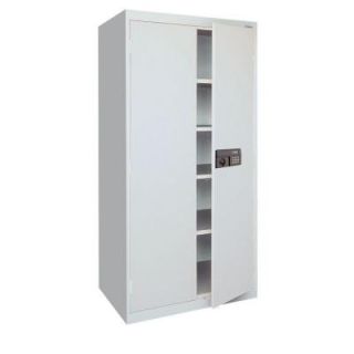 Sandusky 36 in. W x 72 in. H x 18 in. D Freestanding Steel Cabinet in Dove Gray EA4E361872 05