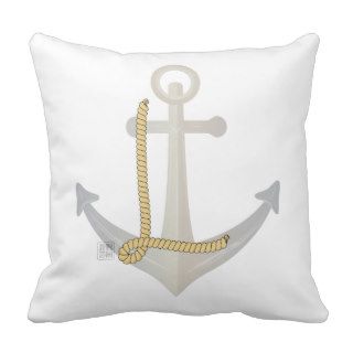 Anchor and Rope Typeface – Letter L Throw Pillow